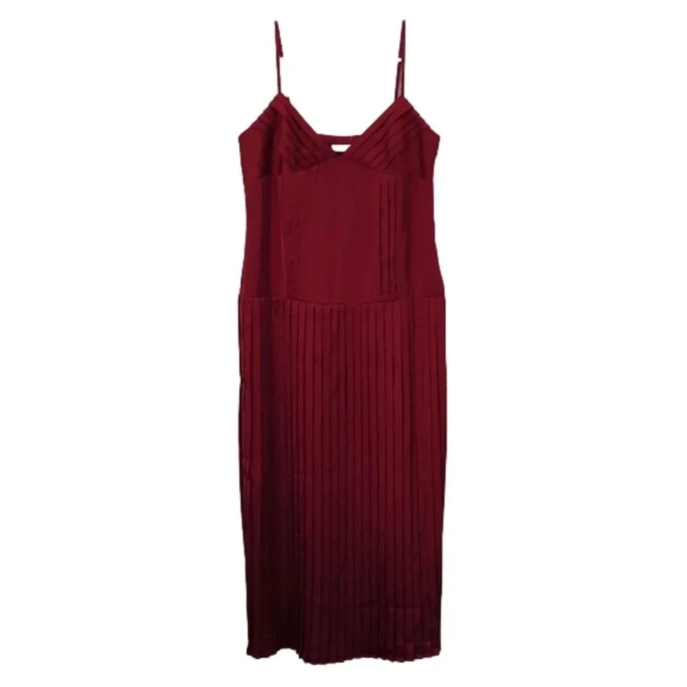 Rebecca Taylor pleated drop- waist slip dress